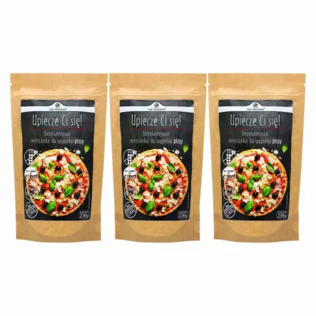 Zestaw 3 x Mieszanka do Wypieku Pizzy Bezglutenowa 250 g - Pięć Przemian