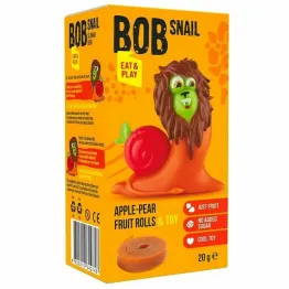 Przekąska Jabłko - Gruszka z Zabawką 20 g - Bob Snail
