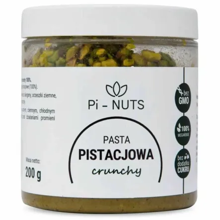 Pasta Pistacjowa Crunchy 100% 200 g - Pi-Nuts
