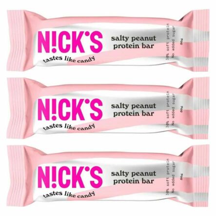 3 x Baton Proteinowy z Orzeszkami Ziemnymi w Mlecznej Czekoladzie 50 g - Nicks
