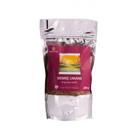 Siemię Lniane Brązowe Szafir 200 g - Zielony Nurt