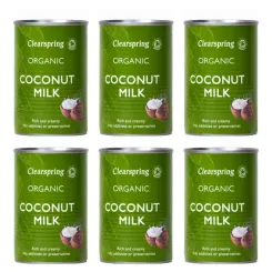 6 x Mleko Kokosowe Bio 400 ml - Clearspring