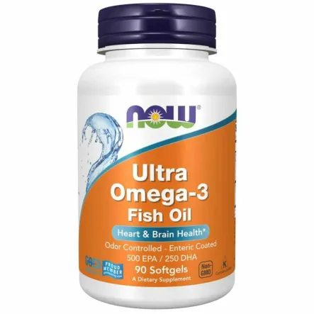 Ultra Omega-3 Fish Oil 90 Kapsułek - Now