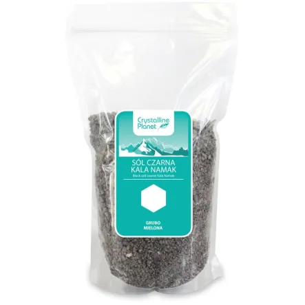 Sól Czarna Kala Namak Grubo Mielona  1 Kg -  Crystalline Planet