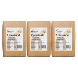 3 x Mąka Jasna z Płaskurki Typ 700 1 kg - Naturalnie Zdrowe