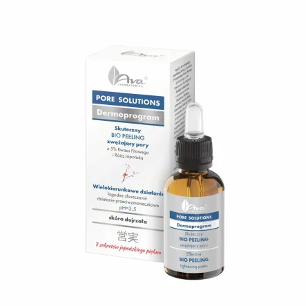 Pore Solutions Bio Peeling Zwężający Pory z Kwasem Fitowym 5% 30 ml - AVA