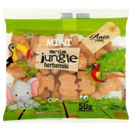 Herbatniki Mini Jungle Bez Dodatku Cukru 50 g - Ania