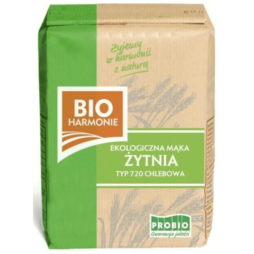 Mąka Żytnia Typ 720 Chlebowa Bio 1 kg - Bioharmonie - Ekologiczna