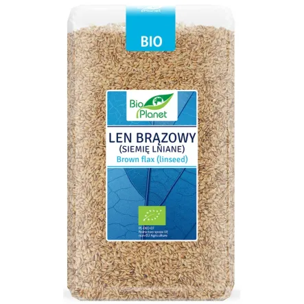 Len Brązowy Siemię Lniane Nasiona Lnu Bio 1 kg - Bio Planet