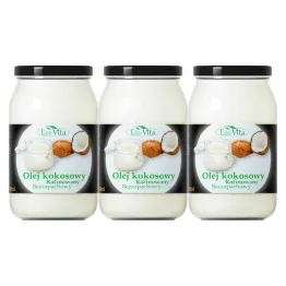 3 x Olej Kokosowy Rafinowany Bezzapachowy 900 ml - EOOVITA