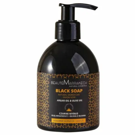 Czarne Mydło w Płynie SAVON NOIR z Olejem Arganowym 250 ml - Beaute Marrakech
