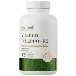 Witamina D3 2000 IU+ K2 VEGE 120 Kapsułek - OstroVit