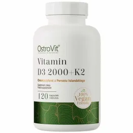 Witamina D3 2000 IU+ K2 VEGE 120 Kapsułek - OstroVit