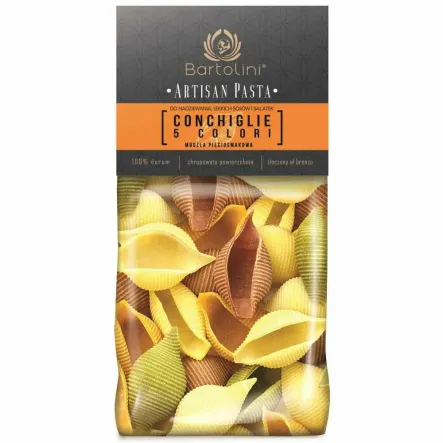 Makaron Durum Muszla nr 2 Pięciosmakowa Artisan 300 g - Bartolini
