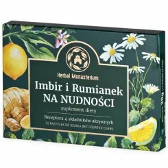 Imbir i Rumianek na Nudności 12 Pastylek do Ssania - Herbal Monasterium