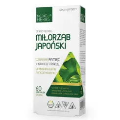 Miłorząb Japoński (Ginkgo Biloba) 60 Kapsułek - Medica Herbs
