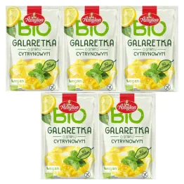 5 x Galaretka o Smaku Cytrynowym z Agarem Bezglutenowa Bio 40 g - Amylon