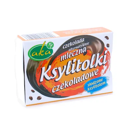 Ksylitolki Czekoladowe - Dropsy Czekoladowe Alternatywnie Mleczne 35 g -  Aka