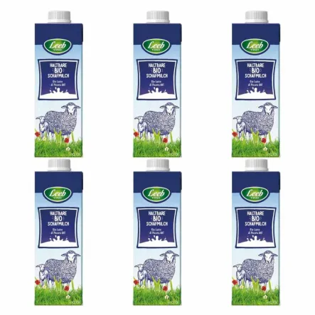 Zestaw 6 x Owcze Mleko UHT Minimum 4,5% Tłuszczu Bio 0,75 l - Leeb Vital 