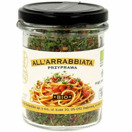 All'Arrabbiata Przyprawa BIO 55 g - Pięć Przemian