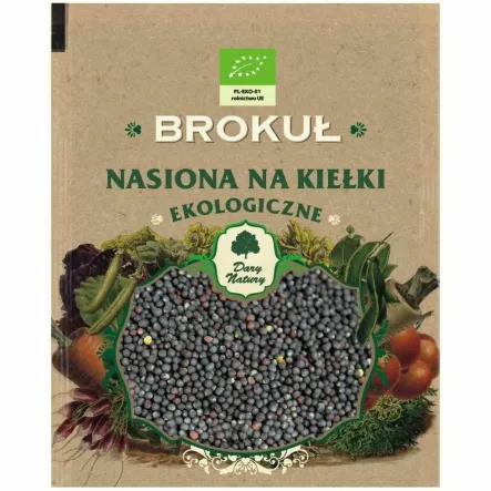 Brokuł Nasiona na Kiełki BIO 30 g - Dary Natury