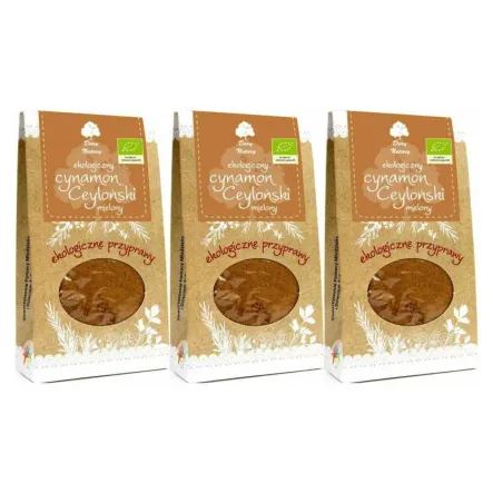 3 x Cynamon Cejloński Mielony Eko 50 g - Dary Natury