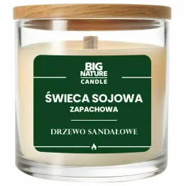 Świeca Sojowa o Zapachu Drzewo Sandałowe 225 g - Big Nature