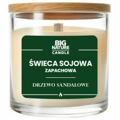 Świeca Sojowa o Zapachu Drzewo Sandałowe 225 g - Big Nature