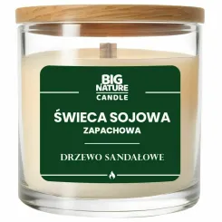 Świeca Sojowa o Zapachu Drzewo Sandałowe 225 g - Big Nature