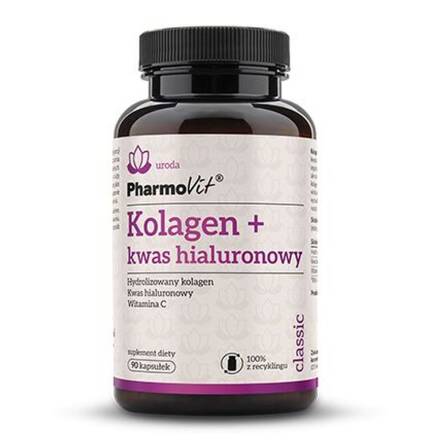 Kolagen + Kwas Hialuronowy 90 Kapsułek - Pharmovit