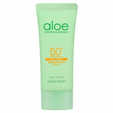 Wodoodporny Przeciwsłoneczny Żel  z Wysokim Filtrem (Aloe Waterproof Sun Gel) SPF 50+ 100 ml - Holika Holika