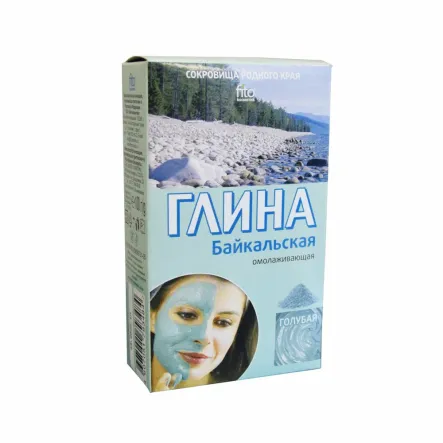 Glinka do Twarzy Bajkalska Odmładzająca Błękitna 100 g - Fitokosmetik - Wyprzedaż