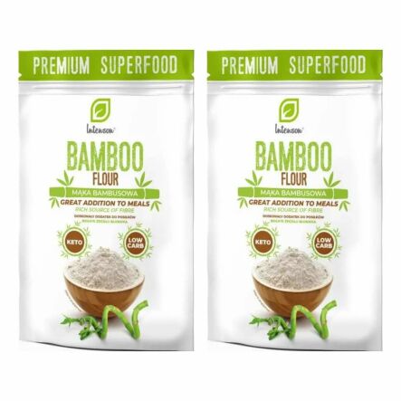 Mąka Bambusowa 1 kg KETO (2 x 500g) Intenson - Błonnik Bambusowy