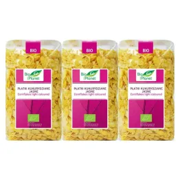 3 x Płatki Kukurydziane Jasne Bio 250 g - Bio Planet - Płatki Śniadaniowe Eko