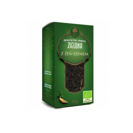 Herbata Zielona z Żeń-Szeniem Bio 80 g Dary Natury