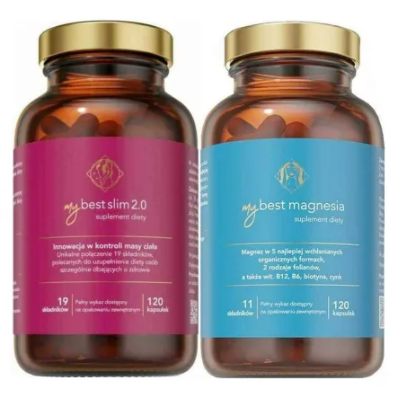 My BestSlim 2.0 - 120 Kapsułek MyBestPharm - My Best Slim + My Best Magnesia 120 Kapsułek - MyBestPharm