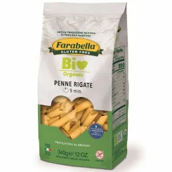 Makaron Kukurydziano - Ryżowy Penne Bezglutenowy Bio 340 g - Farabella