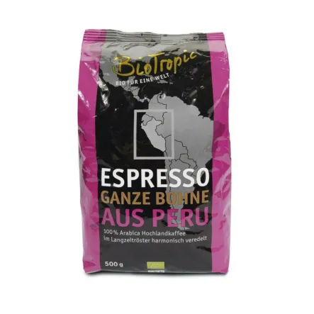 Kawa Ziarnista Espresso 100% Arabica Bio 500g-Bio Tropic