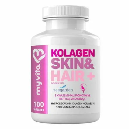 Kolagen Skin and  Hair+ 100 Tabletek - Myvita