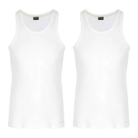 2 x Koszulka Męska na Ramiączkach Bambusowa Biała Rozmiar M - Henderson