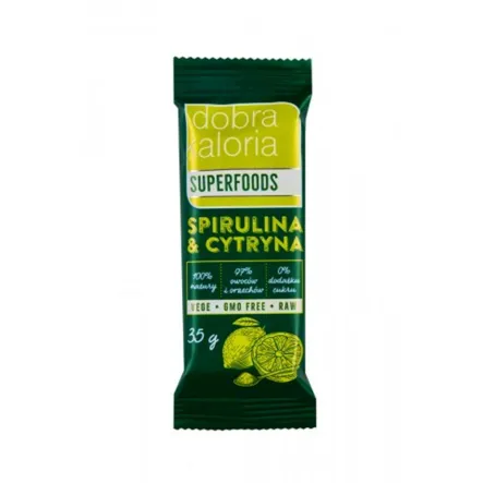 Baton Spirulina & Cytryna 35 g Dobra Kaloria