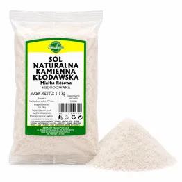 Sól Kłodawska Kamienna Naturalna Miałka Różowa Niejodowana 1,1 kg - Smakosz
