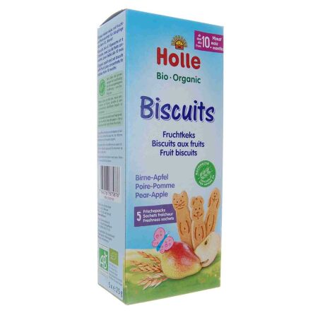 Herbatniki Orkiszowo - Owsiane Gruszka Jabłko Bio 125 g - Holle