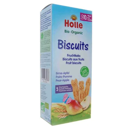 Herbatniki Orkiszowo - Owsiane Gruszka Jabłko Bio 125 g - Holle