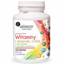 Witaminy i Minerały 100% Multiwitamina 120 Tabletek  - Aliness