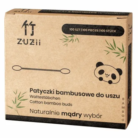 Patyczki Higieniczne Bambusowe z Bawełną 100 szt. - Zuzii