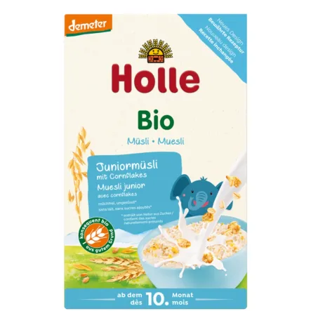 Kaszka Junior Musli Wieloziarnista z Corn Flakes Bez Dodatku Cukru 250 g BIO Demeter - Holle