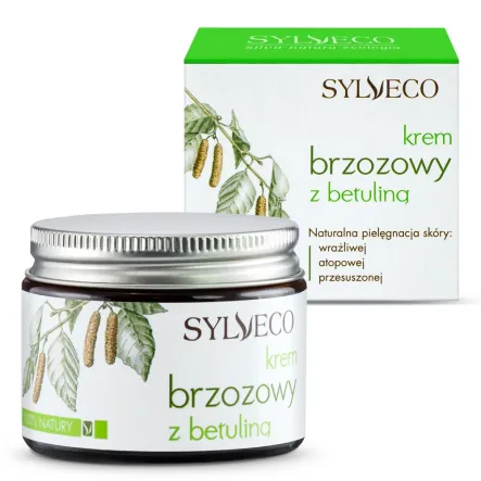 Krem Brzozowy z Betuliną 50 ml - Sylveco - Przecena Krótka Data Minimalnej Trwałości