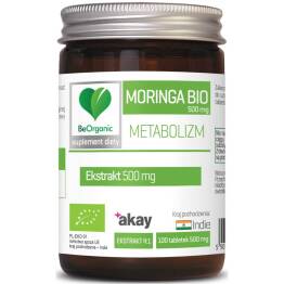 Moringa Ekstrakt 4:1 Bio 100 Tabletek 500 mg - Be Organic
