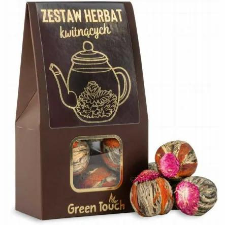 Zestaw Herbat Kwitnących w Ozdobnym Pudełku 5 Sztuk - Green Touch